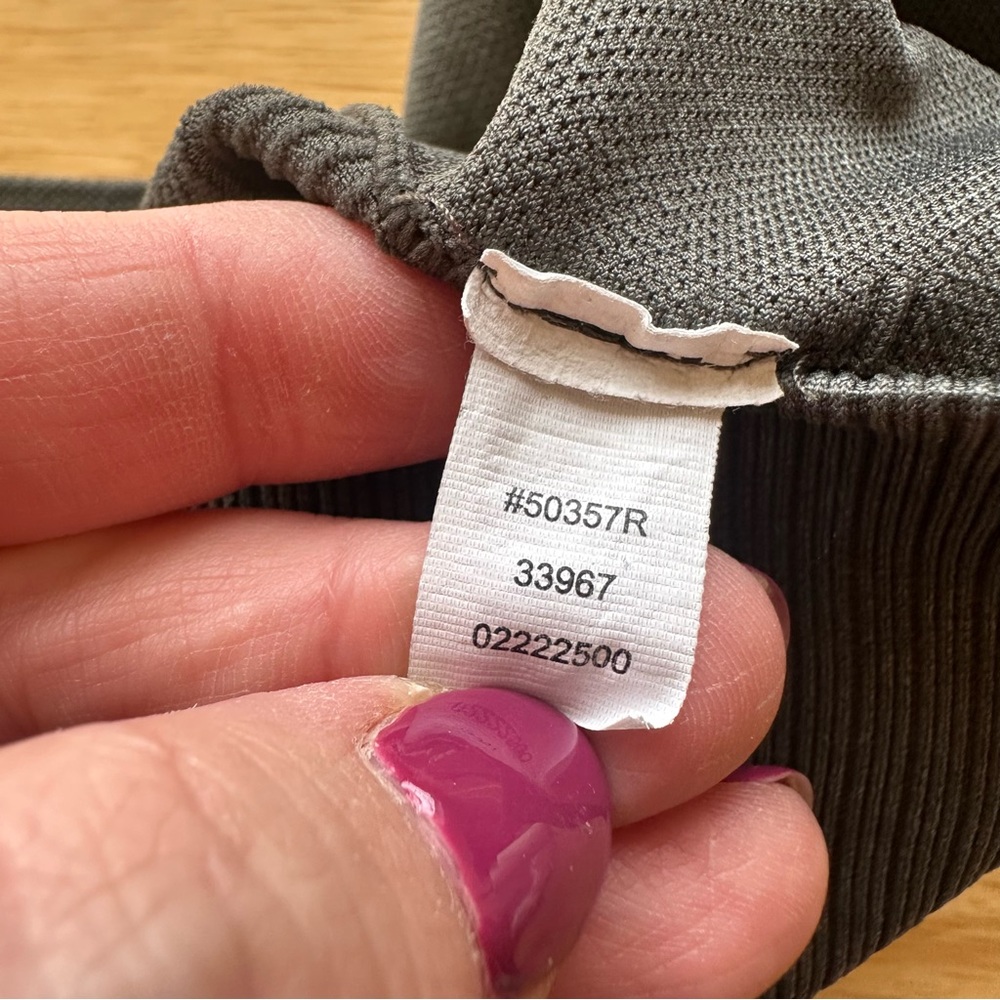 SPANX Compression Legging Size XL Gray / Green Seamless Yoga Slimming Pant - Picture 4 of 8